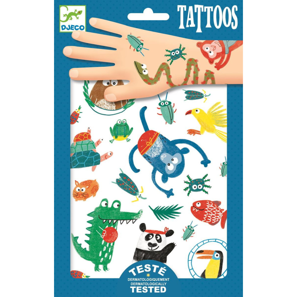 Zestaw tatuaży dla dzieci - Djeco - Zwierzaczki