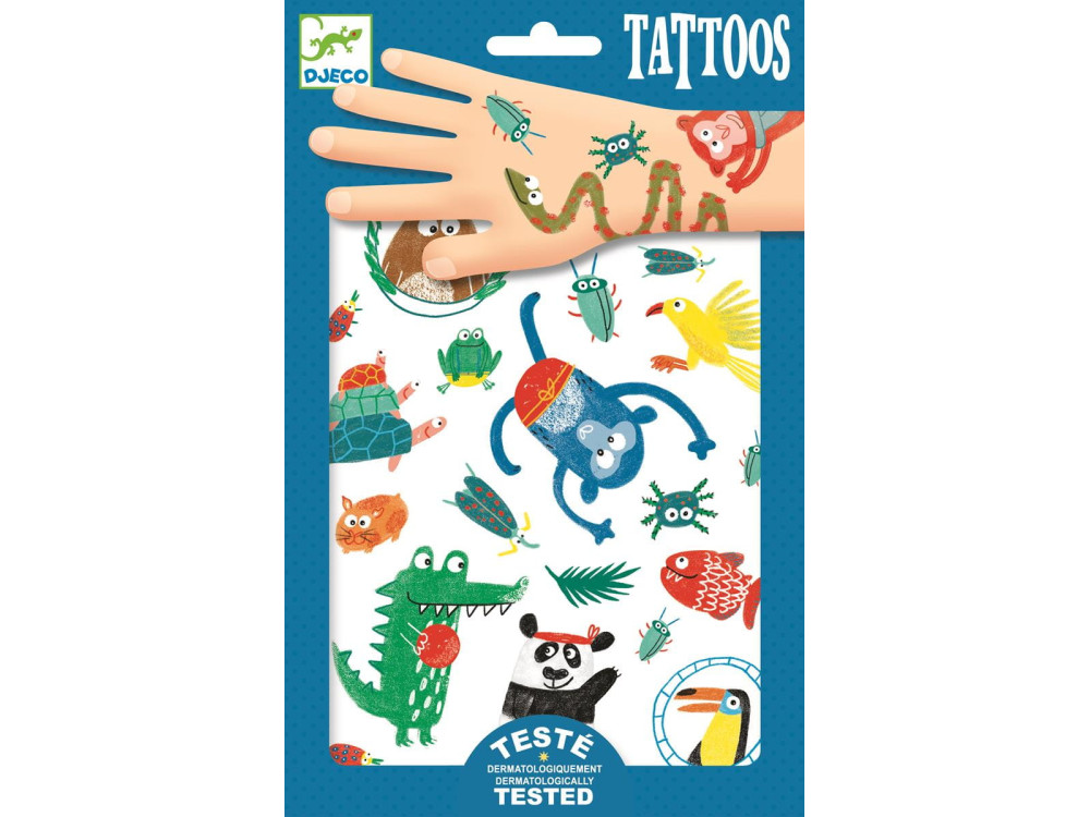 Set of washable tattoos for kids - Djeco - Animals
