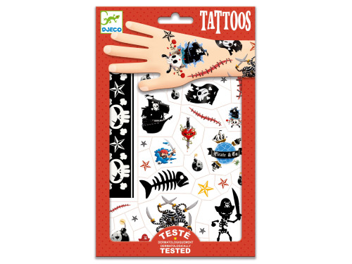 Set of washable tattoos for kids - Djeco - Pirates