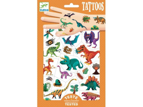 Zestaw tatuaży dla dzieci - Djeco - Dinozaury