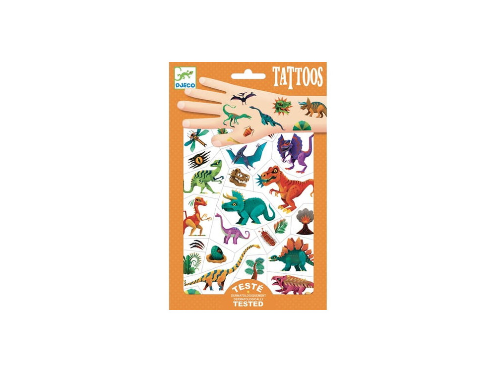 Set of washable tattoos for kids - Djeco - Dinosaurs