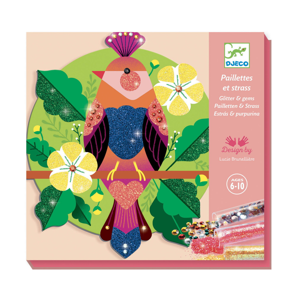 Art set for children with glitter and gems - Djeco - Paradise