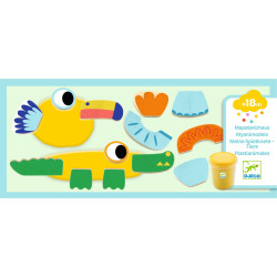 Art set for kids with modelling clay - Djeco - Animals