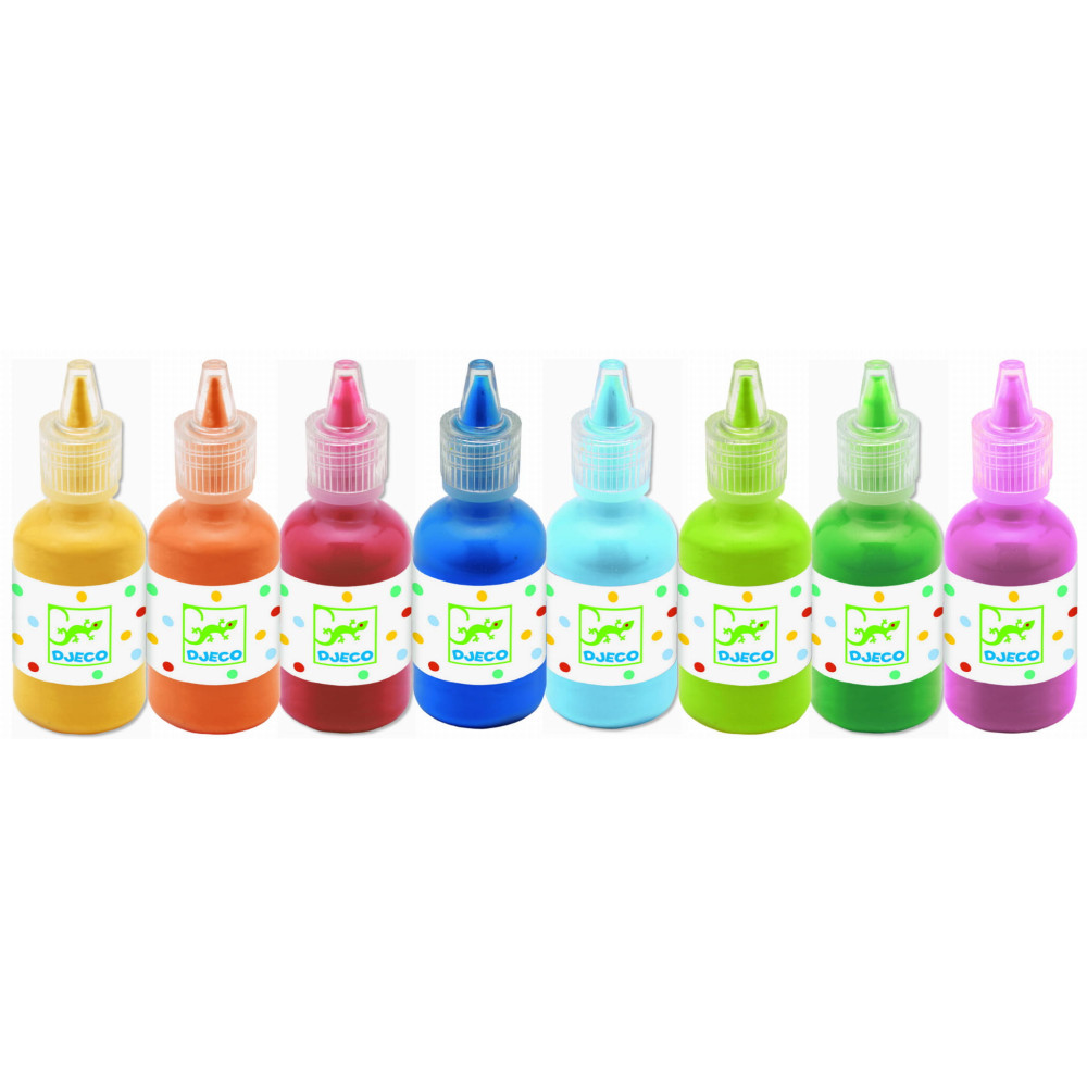 Set of gouache paints for kids - Djeco - 8 colors