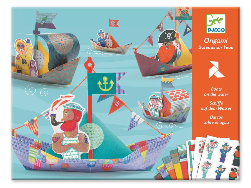 Zestaw do origami - Djeco - Pływające łódki