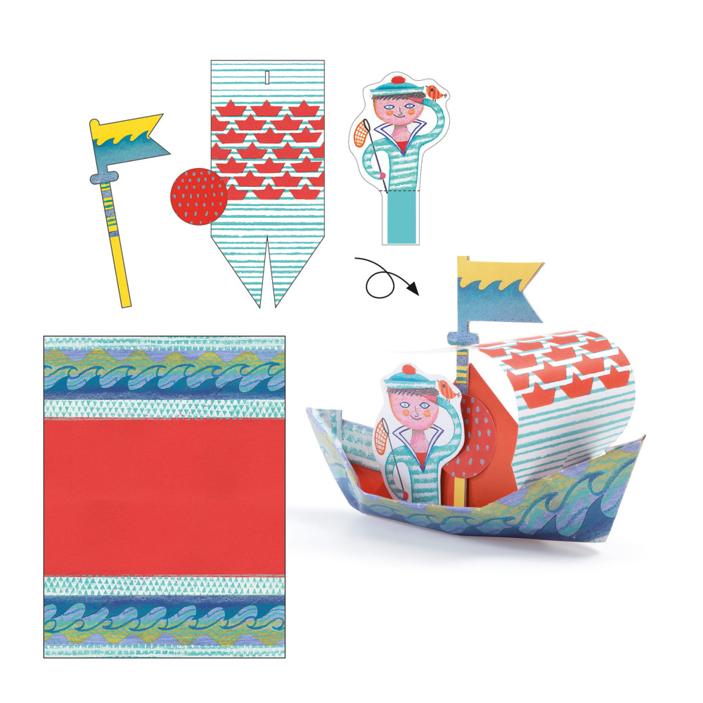 Set for origami - Djeco - Boats on the water