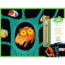 Scratch boards for toddlers - Djeco - Learning about animals