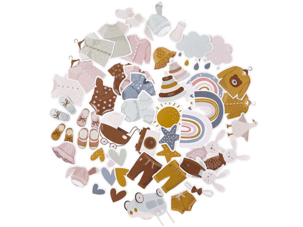 Paper shapes Baby - DpCraft - 50 pcs.