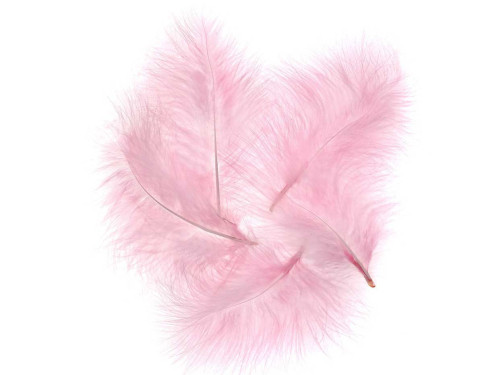 Decorative turkey feathers - DpCraft - pink, 15 cm, 5 pcs.