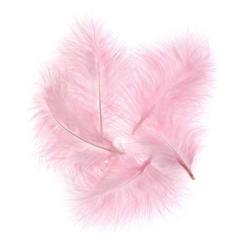 Decorative turkey feathers - DpCraft - pink, 15 cm, 5 pcs.