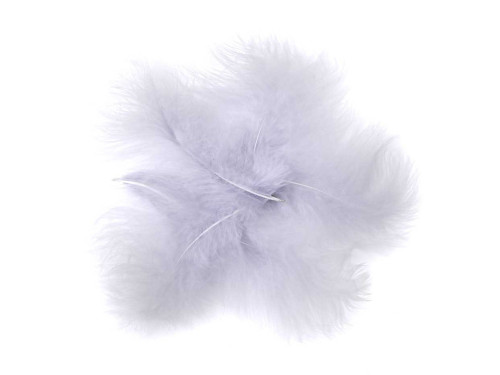 Decorative turkey feathers - DpCraft - grey, 15 cm, 5 pcs.