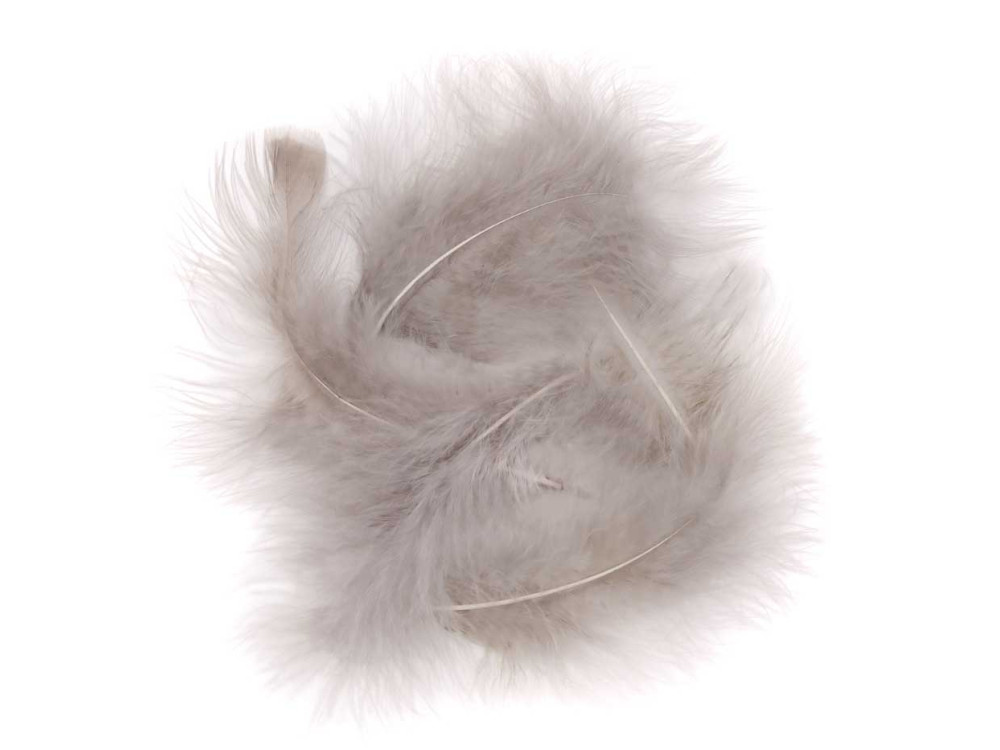Piórka indycze - DpCraft - popielate, 15 cm, 5 szt.
