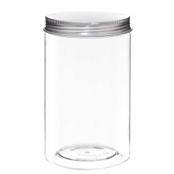 Plastic jar with lid -...