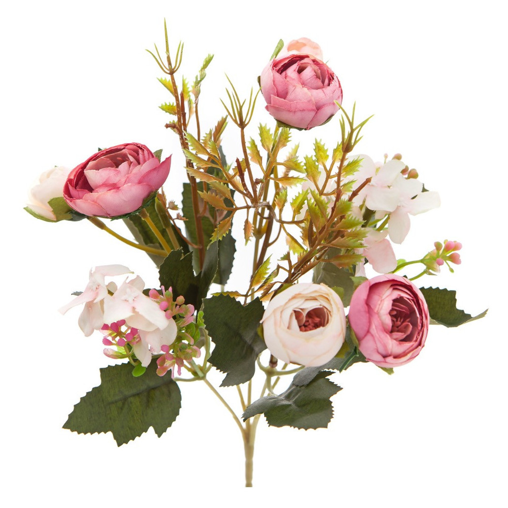 Bukiet kamelii - DpCraft - różowy, 29 cm