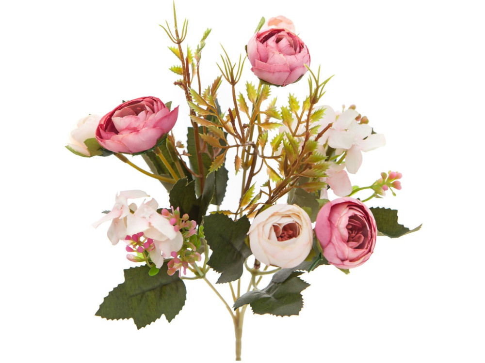 Camellias bouquet - DpCraft - pink, 29 cm