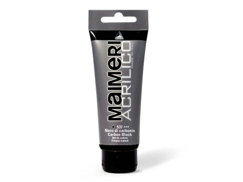 Farba akrylowa Acrilico - Maimeri - 537, Carbon Black, 200 ml
