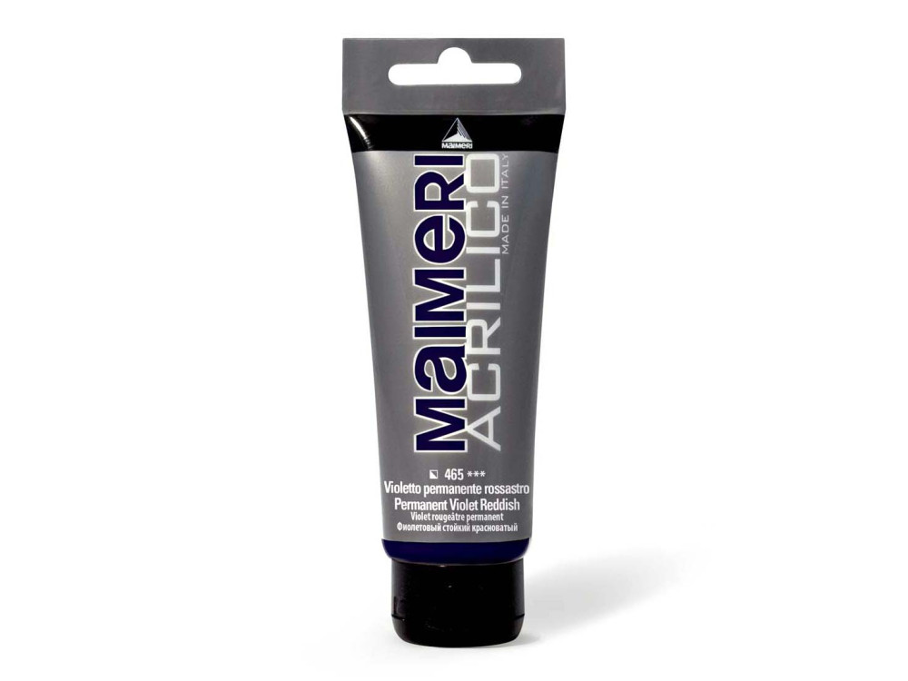 Acrylic paint Acrilico - Maimeri - 465, Permanent Violet Reddish, 200 ml