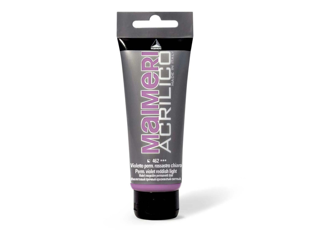 Acrylic paint Acrilico - Maimeri - 462, Permanent Violet Reddish Light, 200 ml