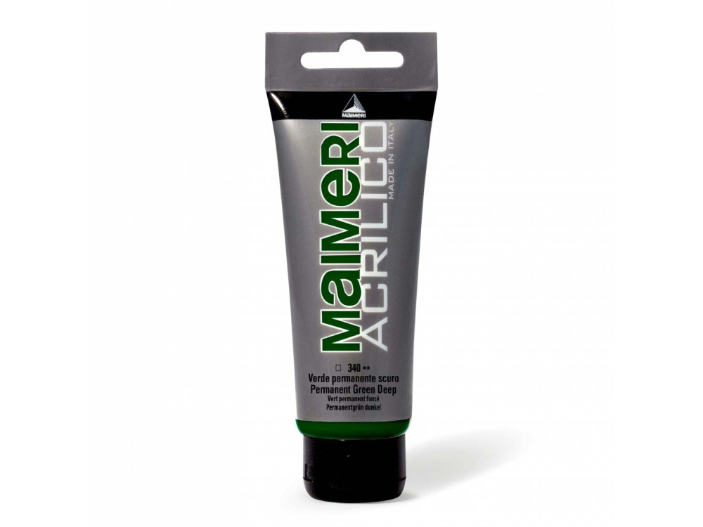 Acrylic paint Acrilico - Maimeri - 340, Permanent Green Deep, 200 ml
