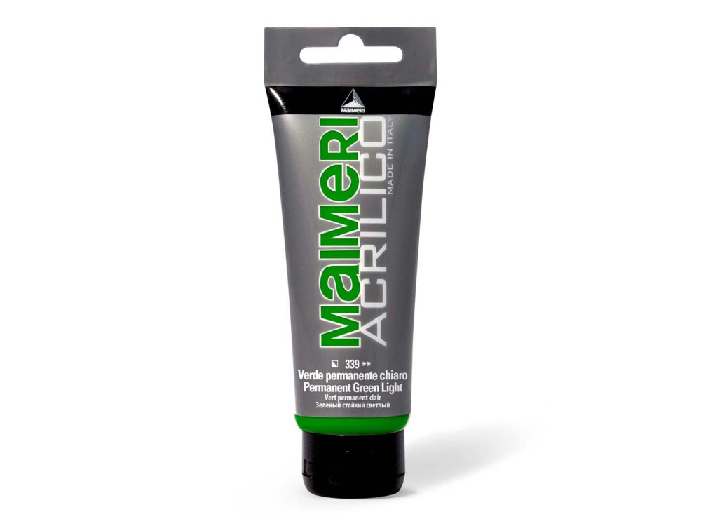 Acrylic paint Acrilico - Maimeri - 339, Permanent Green Light, 200 ml