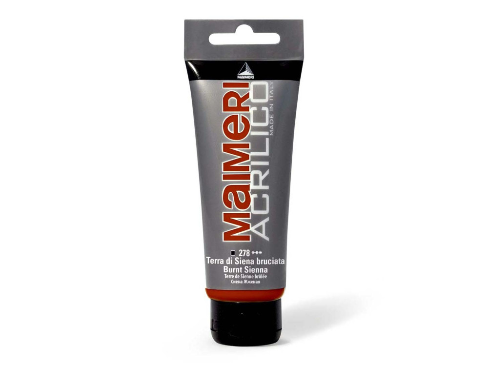 Farba akrylowa Acrilico - Maimeri - 278, Burnt Sienna, 200 ml