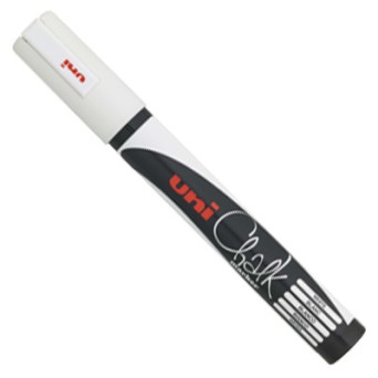 Uni Chalk Marker PWE-3M - marqueur craie liquide - pointe conique fine  (1,3mm) - Schleiper - e-shop express