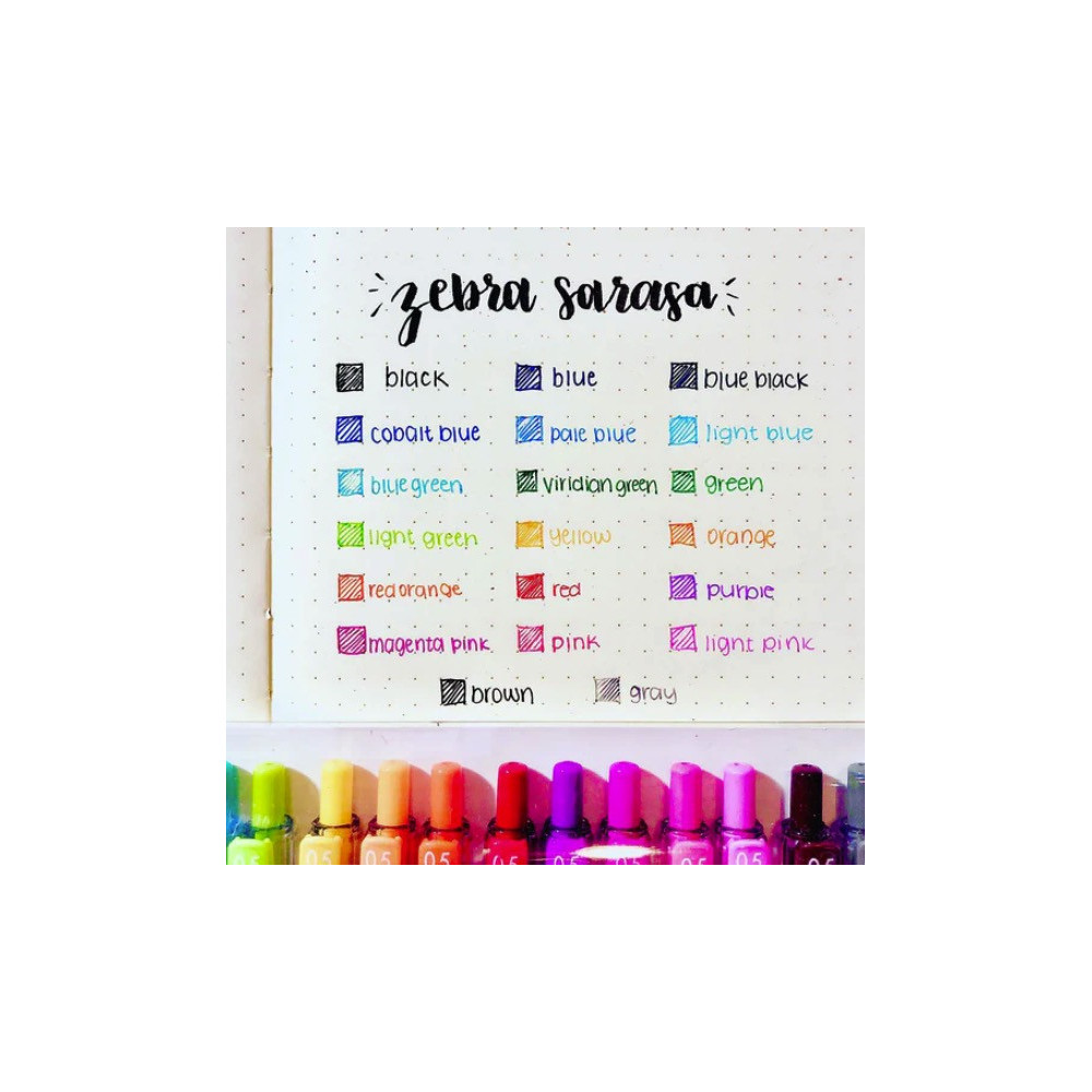 Set of Sarasa gel pens - Zebra - Milk Colors, 5 pcs.