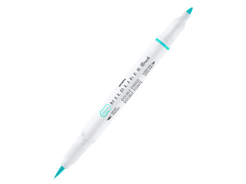 Double ended Mildliner Brush Pen - Zebra - Fluorescent Blue