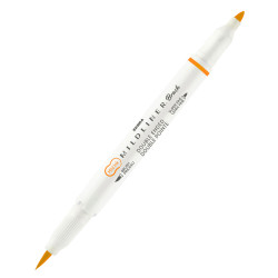 Double ended Mildliner Brush Pen - Zebra - Fluorescent Orange