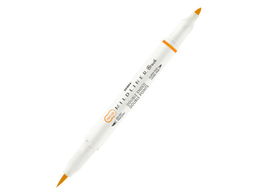 Zakreślacz dwustronny Mildliner Brush - Zebra - Fluorescent Orange