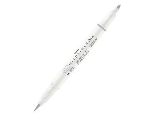 Zakreślacz dwustronny Mildliner Brush - Zebra - Cool & Refined Gray