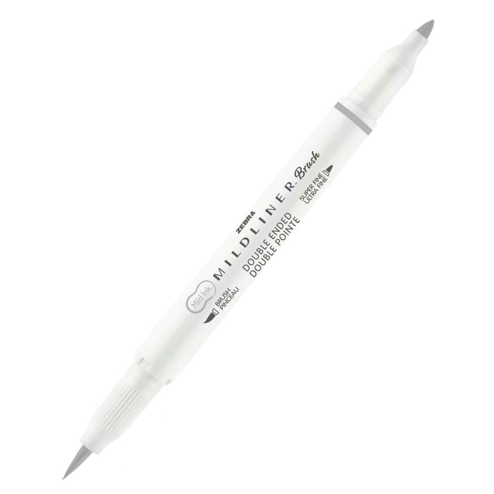 Double ended Mildliner Brush Pen - Zebra - Cool & Refined Gray
