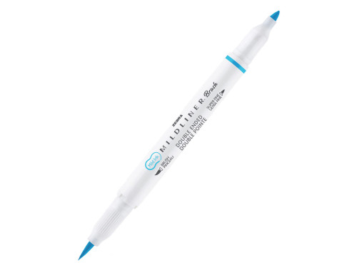 Double ended Mildliner Brush Pen - Zebra - Cool & Refined Dark Blue