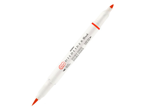 Zakreślacz dwustronny Mildliner Brush - Zebra - Warm Vermillion