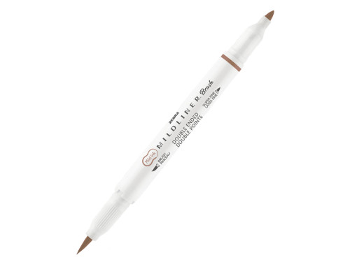 Zakreślacz dwustronny Mildliner Brush - Zebra - Warm Brown