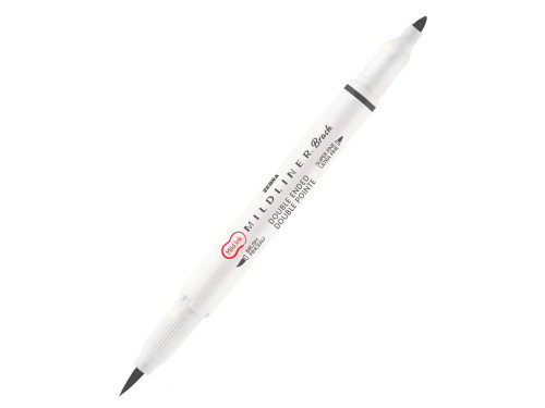 Double ended Mildliner Brush Pen - Zebra - Friendly Dark Gray