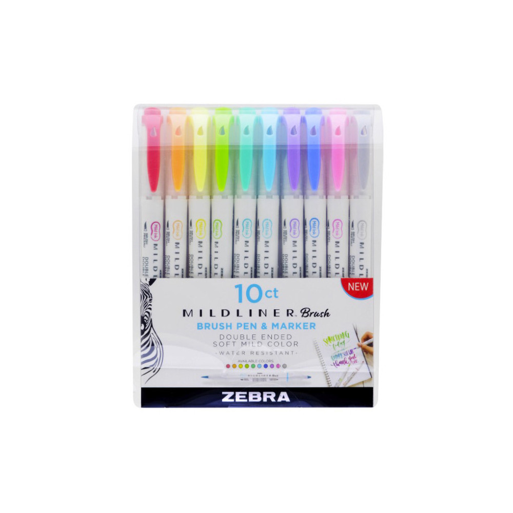 Zebra Mildliner Double Tip Highlighter - Natural Mild (5 color set) – Ink &  Lead