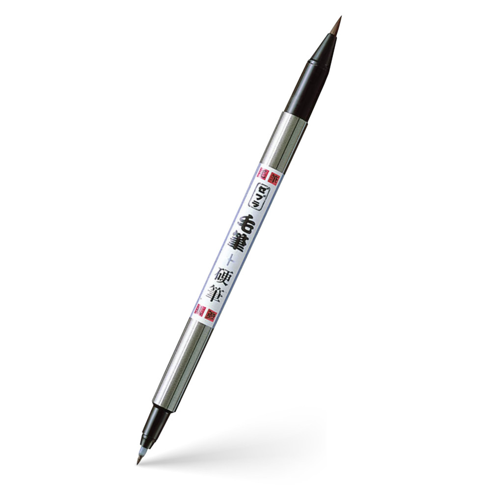 Double ended Brush Pen FD-502 - Zebra - Black