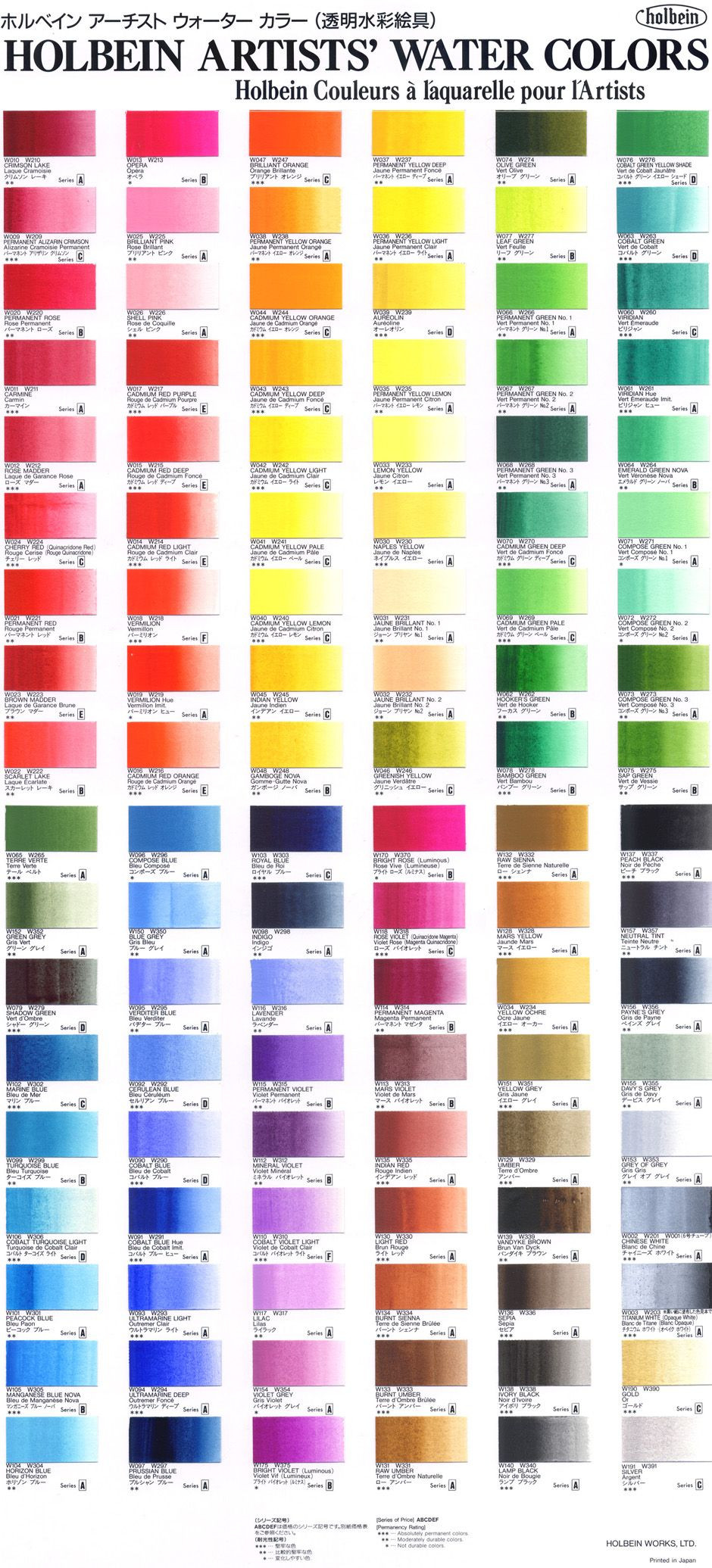 Zestaw Artists' Watercolor - Holbein x Yuko Higuchi - 108