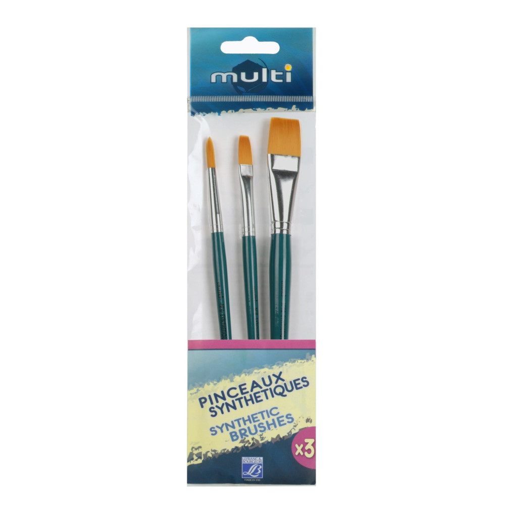 Set of synthetic brushes, Multi - Lefranc & Bourgeois - 3 pcs.