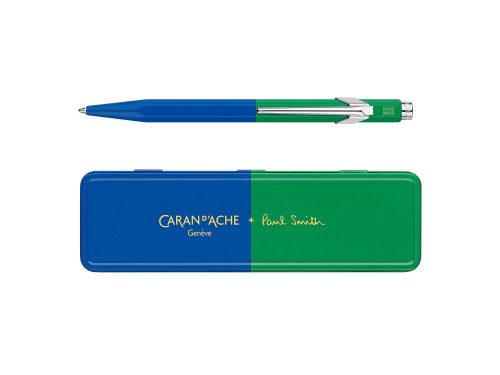 849 Paul Smith ballpoint pen with case - Caran d'Ache - Cobalt & Emerald