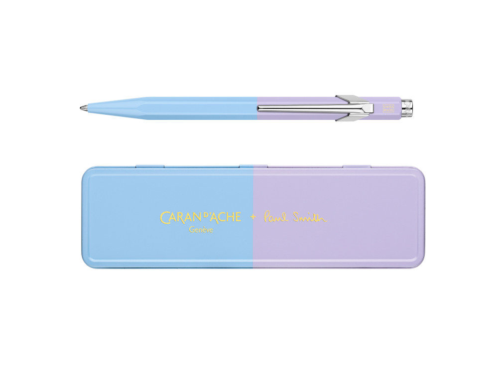 849 Paul Smith ballpoint pen with case - Caran d'Ache - Skyblue & Lavender