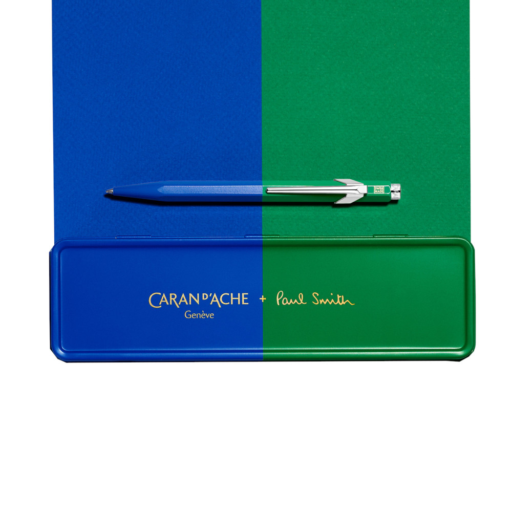 849 Paul Smith ballpoint pen with case - Caran d'Ache - Cobalt & Emerald