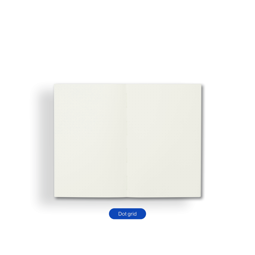 Dotted notebook Yuzu - pith - Azur, 19,8 x 12,9 cm