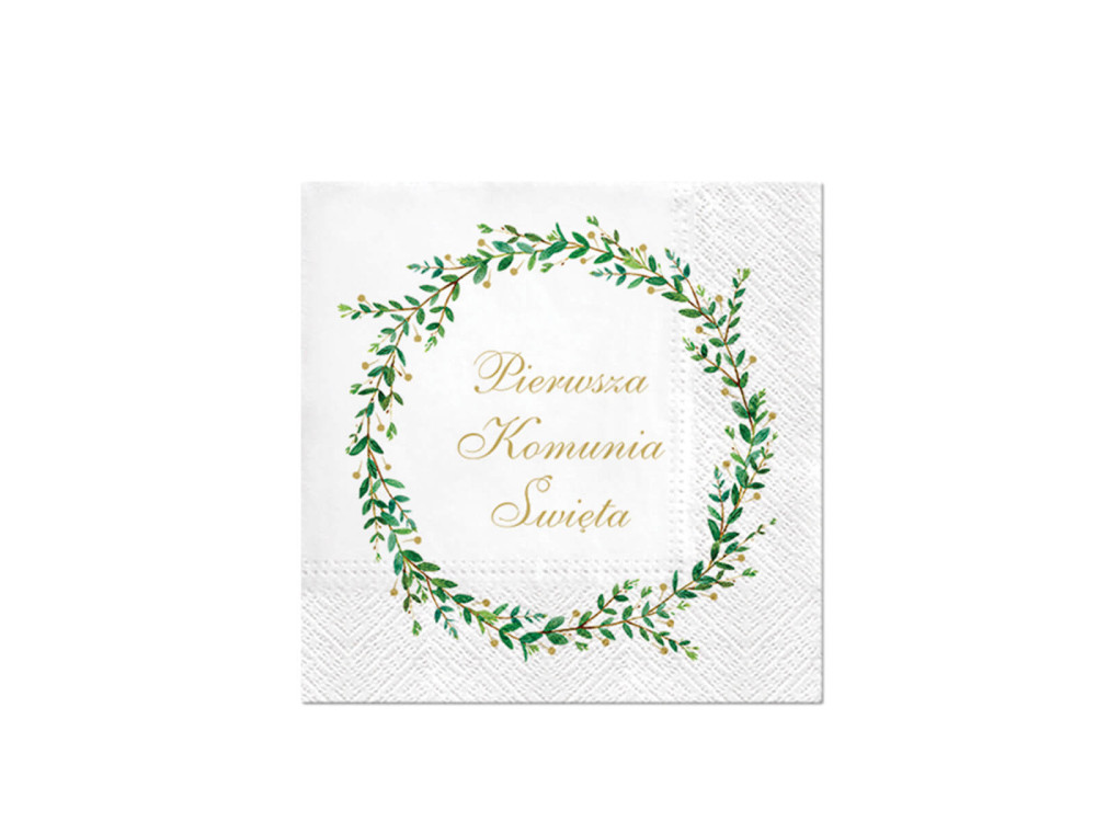Paper napkins - Paw - Pierwsza Komunia Święta, 20 pcs.
