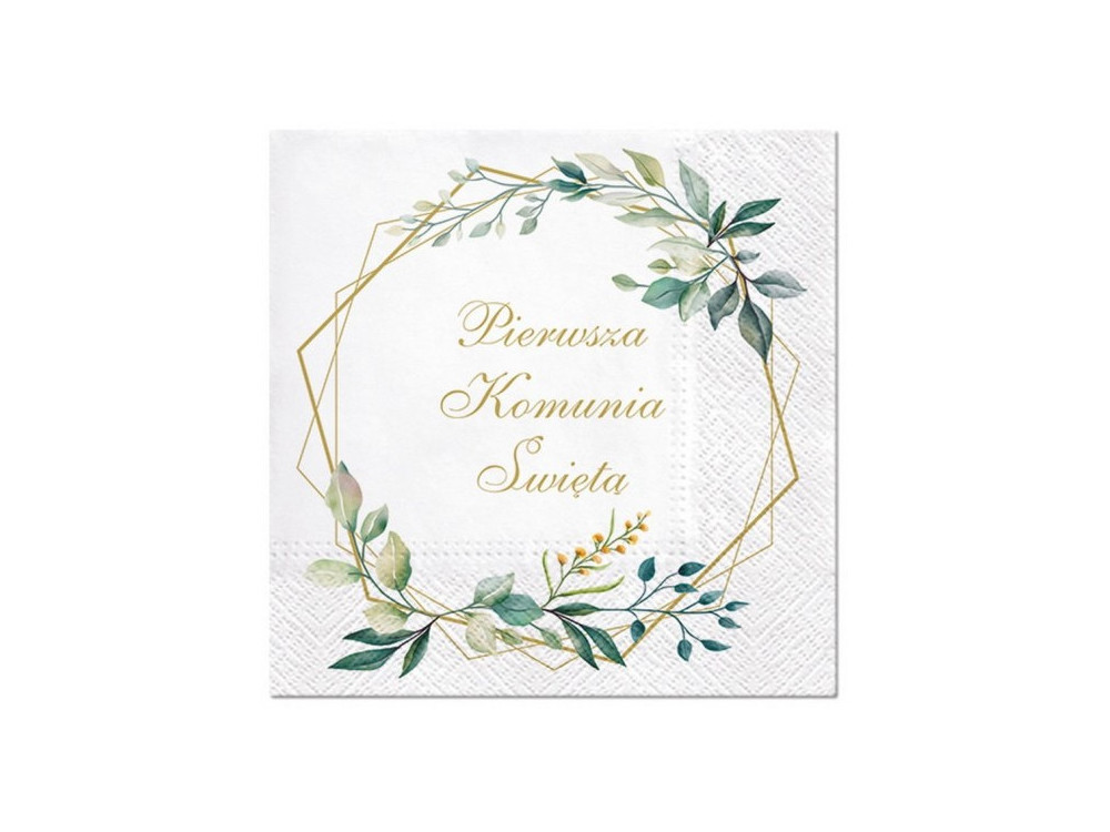 Paper napkins - Paw - Pierwsza Komunia Święta, 20 pcs.