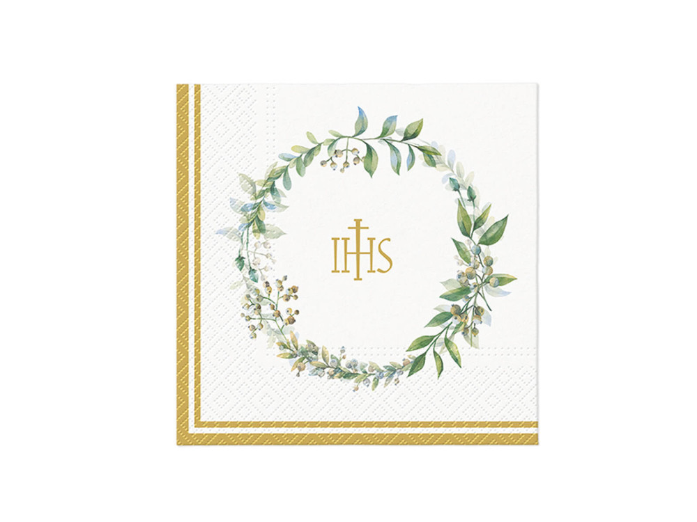 Paper napkins - Paw - IHS floral, 20 pcs.