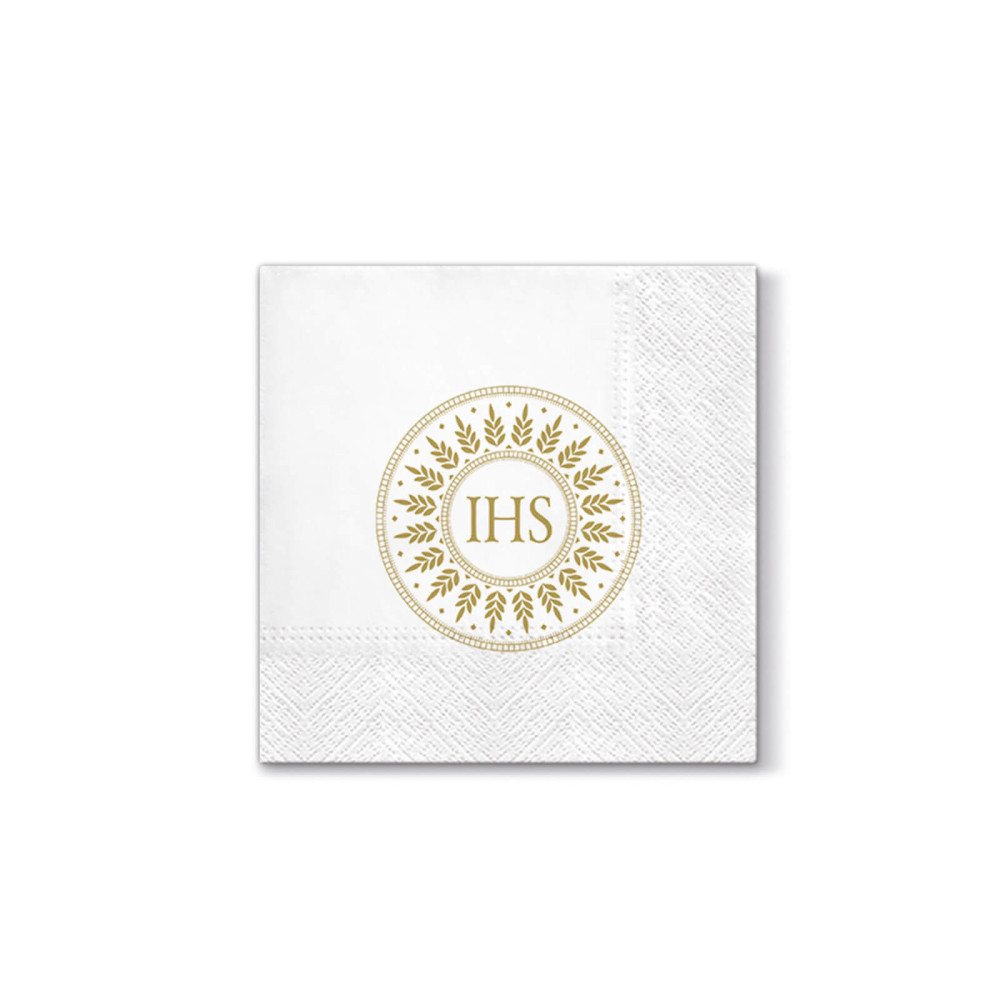 Paper napkins - Paw - IHS gold, 20 pcs.