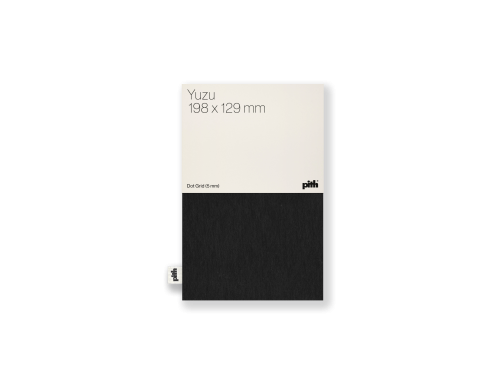 Dotted notebook Yuzu - pith - Black, 19,8 x 12,9 cm