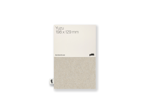 Dotted notebook Yuzu - pith - Raw, 19,8 x 12,9 cm